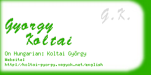 gyorgy koltai business card